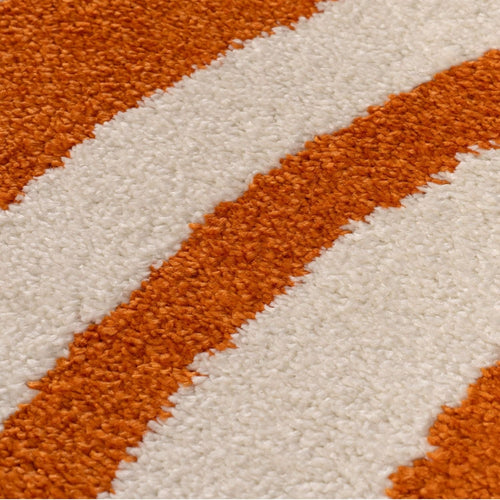 Joli Striped Orange & White Rug