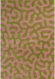 Joli Doodle Green & Pink Rug