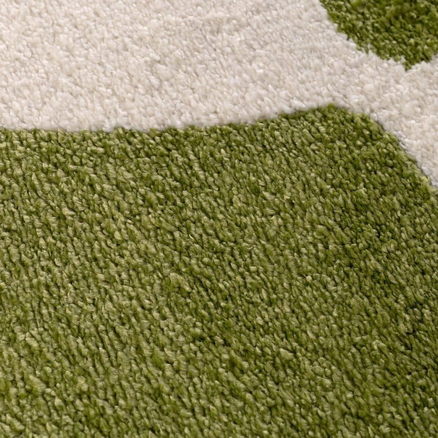 Joli Checkered Green & White Rug