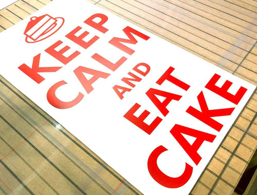 Keep Calm and Eat Cake Wall Sticker