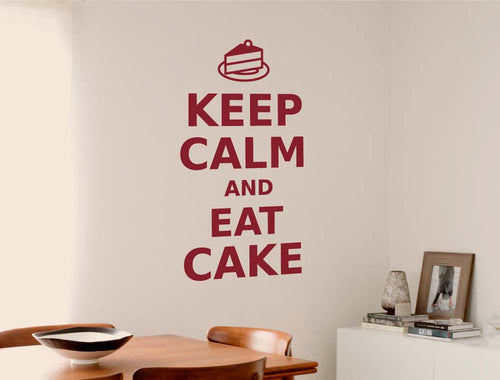 Keep Calm and Eat Cake Wall Sticker