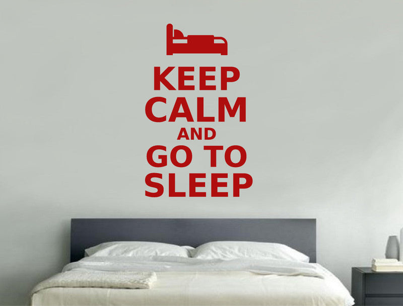 Keep Calm and Go to Sleep Wall Sticker