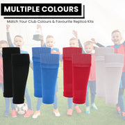 Sock Stack Blue Youth Size Kids Leg Sleeve Socks Fits Over Calf Shin Pads Compression