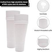 Sock Stack Kids Leg Sleeve Compression Socks White Fits Over Calf Shin Pads Breathable Durable