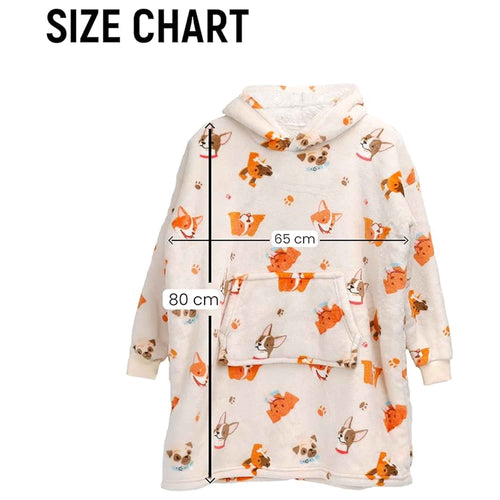 Daisy Dreamer Kids Oversized Hooded Blanket Sweatshirt Ultra Soft Sherpa Fur Flannel