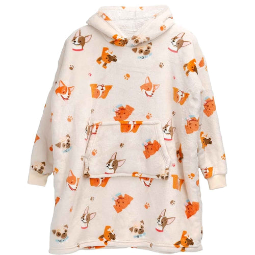 Daisy Dreamer Kids Oversized Hooded Blanket Sweatshirt Ultra Soft Sherpa Fur Flannel