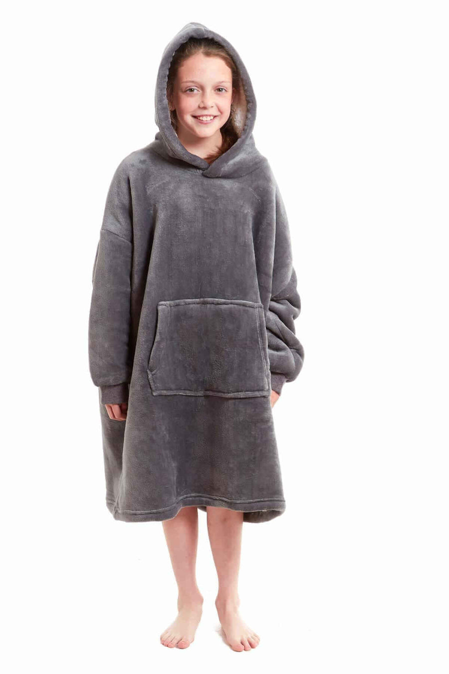 Daisy Dreamer Kids Oversized Hooded Fleece Blanket With Reversible Sherpa Double Pocket