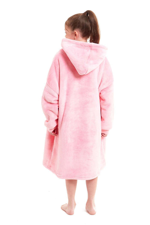 Daisy Dreamer Kids Oversized Hooded Fleece Blanket With Reversible Sherpa Double Pocket