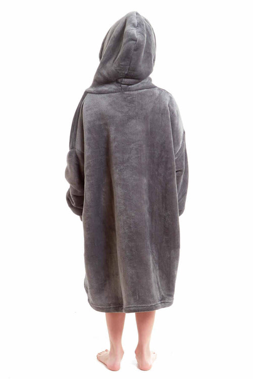 Daisy Dreamer Kids Oversized Hooded Fleece Blanket With Reversible Sherpa Double Pocket
