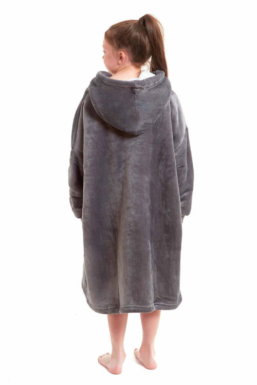 Daisy Dreamer Kids Oversized Hooded Fleece Blanket With Reversible Sherpa Double Pocket