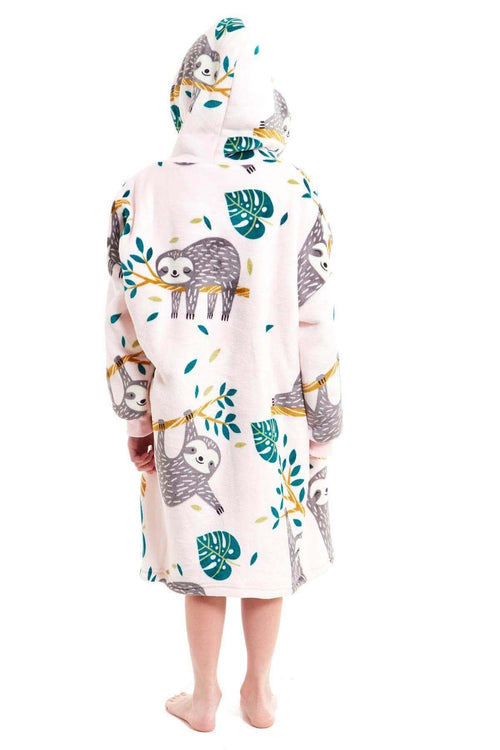Daisy Dreamer Kids Oversized Hooded Fleece Blanket With Reversible Sherpa Double Pocket