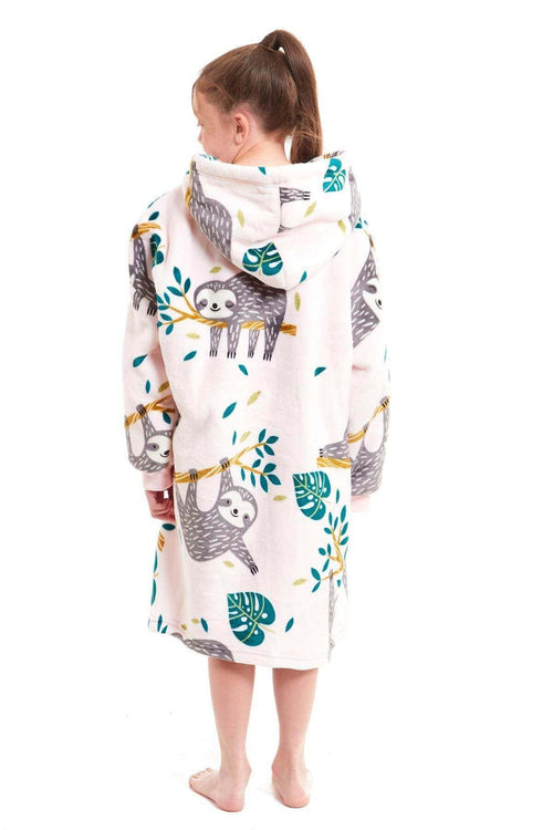 Daisy Dreamer Kids Oversized Hooded Fleece Blanket With Reversible Sherpa Double Pocket