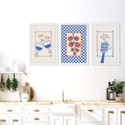 Kitchen Artwork | Set of 3 Italian Lifestyle Wall art Prints