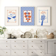 Kitchen Artwork | Set of 3 Italian Lifestyle Wall art Prints