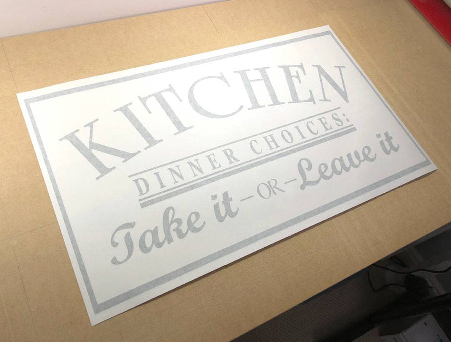 Kitchen Dinner Choices Wall Sticker – Funny Wall Decor for Kitchen or Cafe