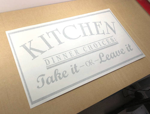Kitchen Dinner Choices Wall Sticker – Funny Wall Decor for Kitchen or Cafe