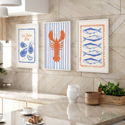 Kitchen Gallery Walls | Set of 3 Italian Lifestyle Wall art Prints