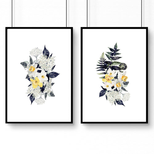 Kitchen prints for walls | set of 2 wall art prints