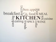 Kitchen Word Art Wall Sticker – Word Cloud Vinyl Wall Decor