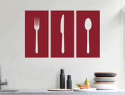 Knife Fork Spoon Wall Art Sticker