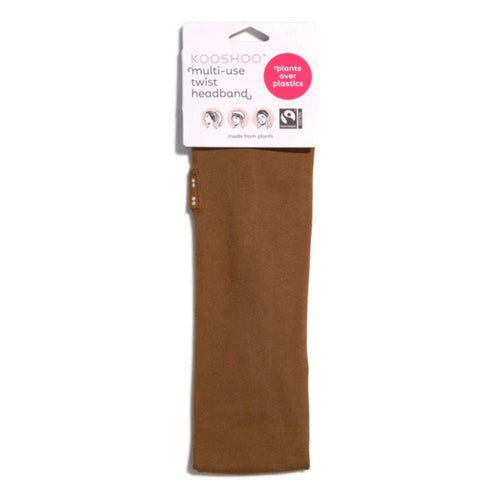 KOOSHOO Twist Headband Cocoa Brown – Organic Fairtrade