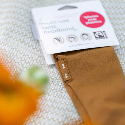 KOOSHOO Twist Headband Cocoa Brown – Organic Fairtrade