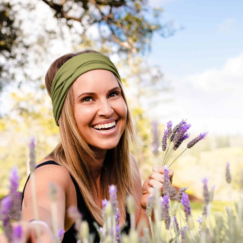 KOOSHOO Twist Headband Olive Branch – Organic Fairtrade