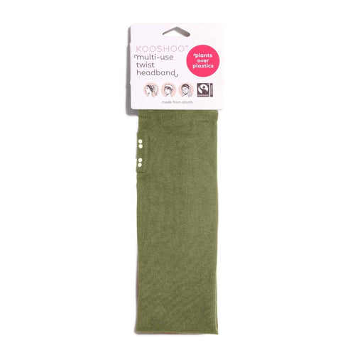 KOOSHOO Twist Headband Olive Branch – Organic Fairtrade
