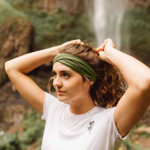KOOSHOO Twist Headband Olive Branch – Organic Fairtrade