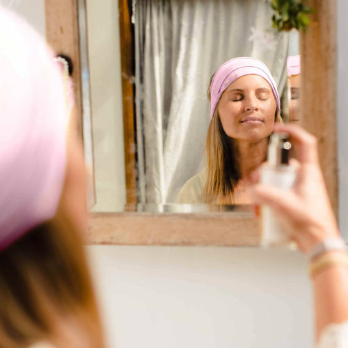KOOSHOO Twist Headband Pink Mist – Organic Fairtrade