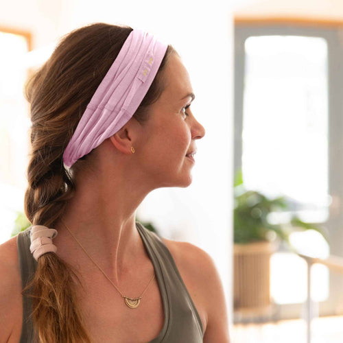 KOOSHOO Twist Headband Pink Mist – Organic Fairtrade