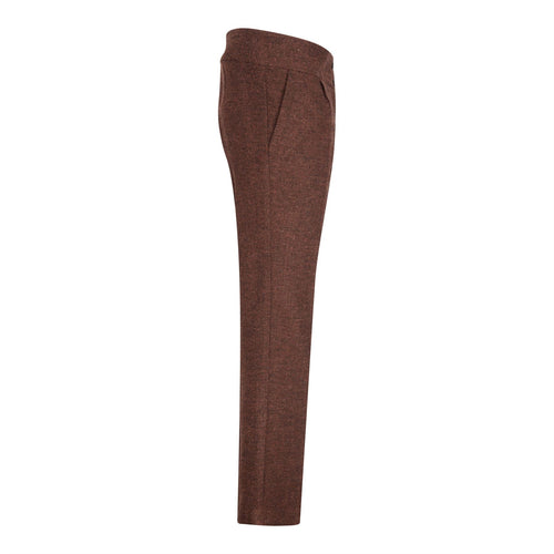 WS-12 - Women's Tweed Suit Blazer Trousers Waistcoat Herringbone Wool Rust Brown