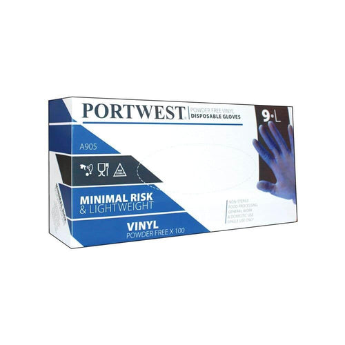 Portwest A905 Powder Free Vinyl Disposable Glove (Pk100)