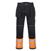 PORTWEST PW307 PW3 HI-VIS CLASS 1 HOLSTER POCKET TROUSERS Orange / Black - 32" Waist / 31" Regular Leg