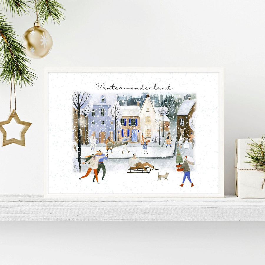 Christmas decoration wall art print