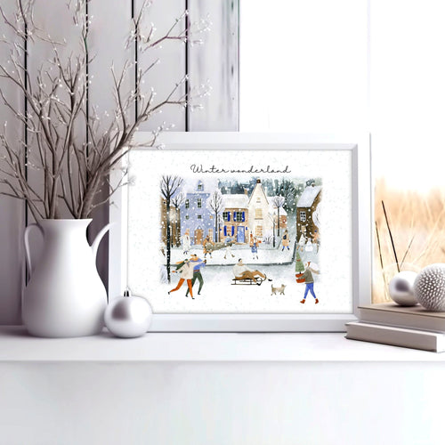 Christmas decoration wall art print