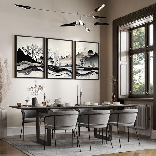 3 Large Pictures on Wall – Set of 3 Living Room Prints