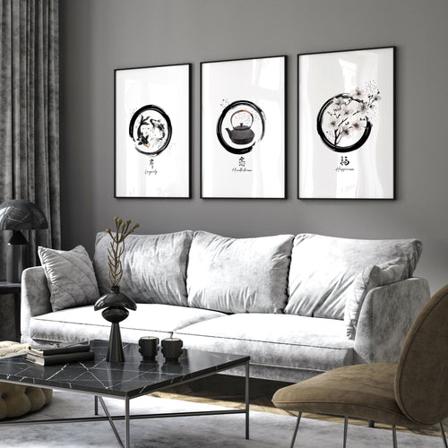 Pictures for Living Room Wall | Set of 3 Prints