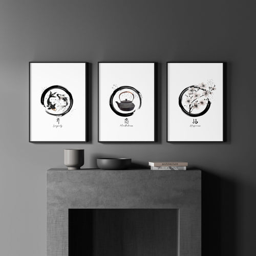 Pictures for Living Room Wall | Set of 3 Prints
