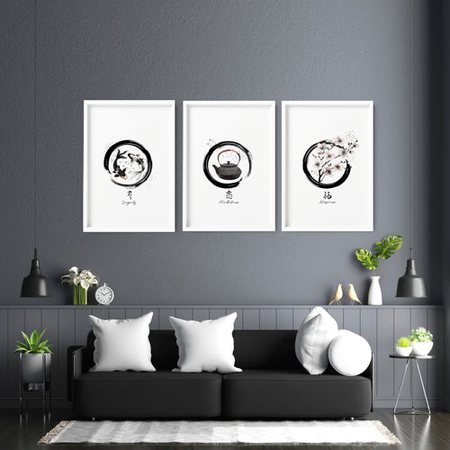 Pictures for Living Room Wall | Set of 3 Prints