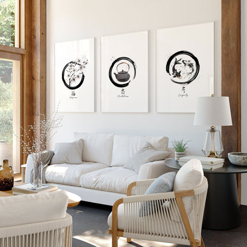 Pictures for Living Room Wall | Set of 3 Prints
