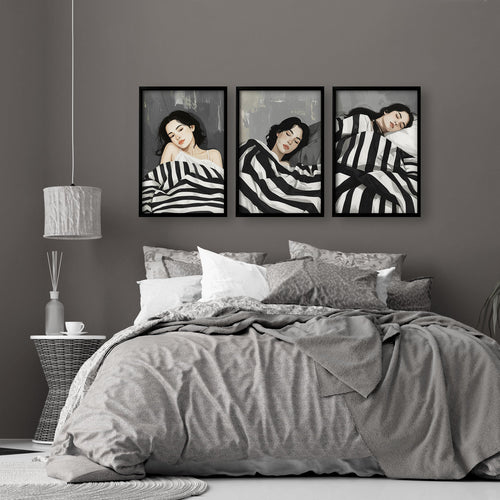 Large Wall Art Bedroom | Set of 3 Bohemian Wall art Prints