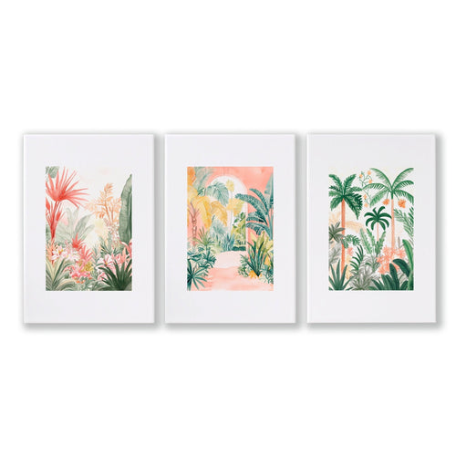 Large Wall Paintings Framed | Set of 3 Beach Decor Wall art Prints