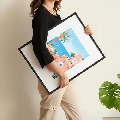 Large Wall Pictures Living Room | Set of 3 Beach Decor Wall art Prints