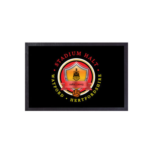 The Hornets Stadium Halt  - Football Legends - Door Mat -60cm X 40cm