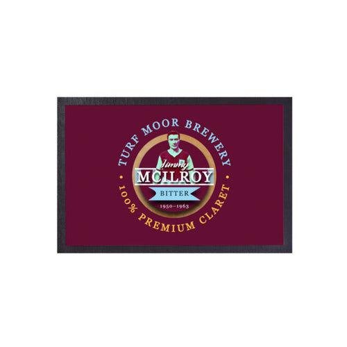 Burnley Jimmy McIlroy  - Football Legends - Door Mat -60cm X 40cm