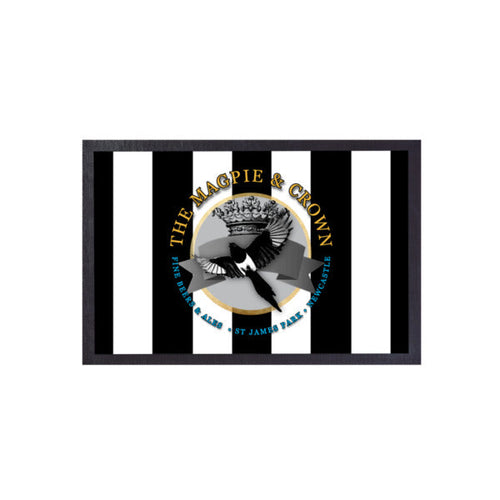 Newcastle Magpie - Football Legends - Door Mat -60cm X 40cm