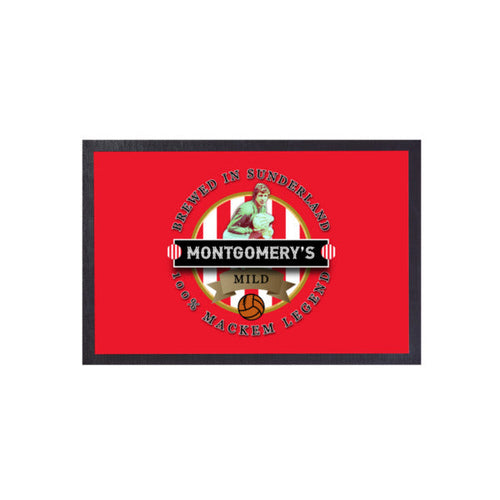 Sunderland Montgomery  - Football Legends - Door Mat -60cm X 40cm