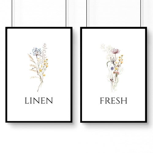 Laundry Room Wall Decor | French Country Set of 2 Prints