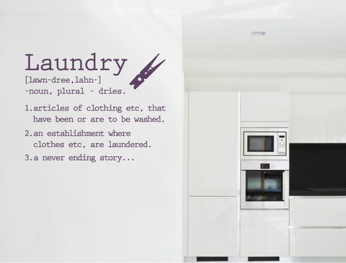 Humorous Laundry Room Sticker – Funny Laundry Wall Art Quote
